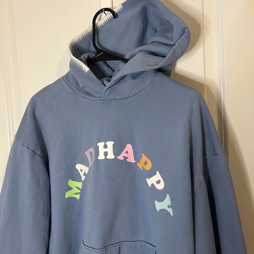 Madhappy Light Blue Hoodie with Colorful Lettering - Picture 9 of 9